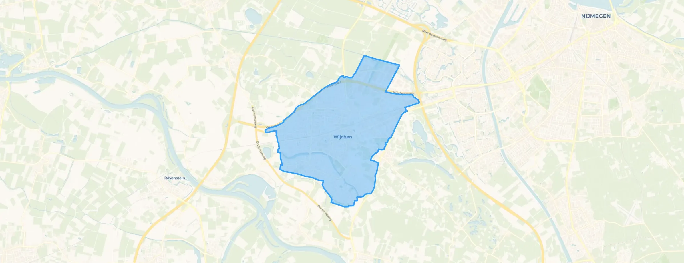 Kaart van Wijchen kern