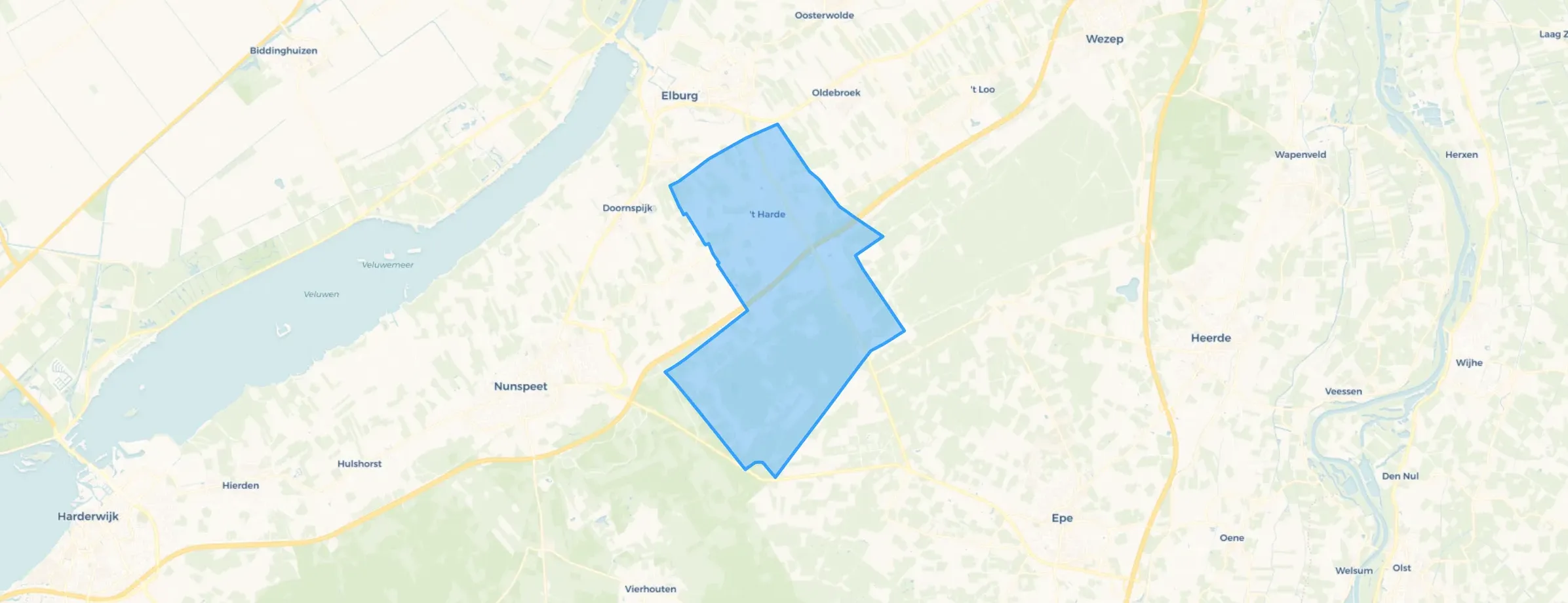 Kaart van ’t Harde