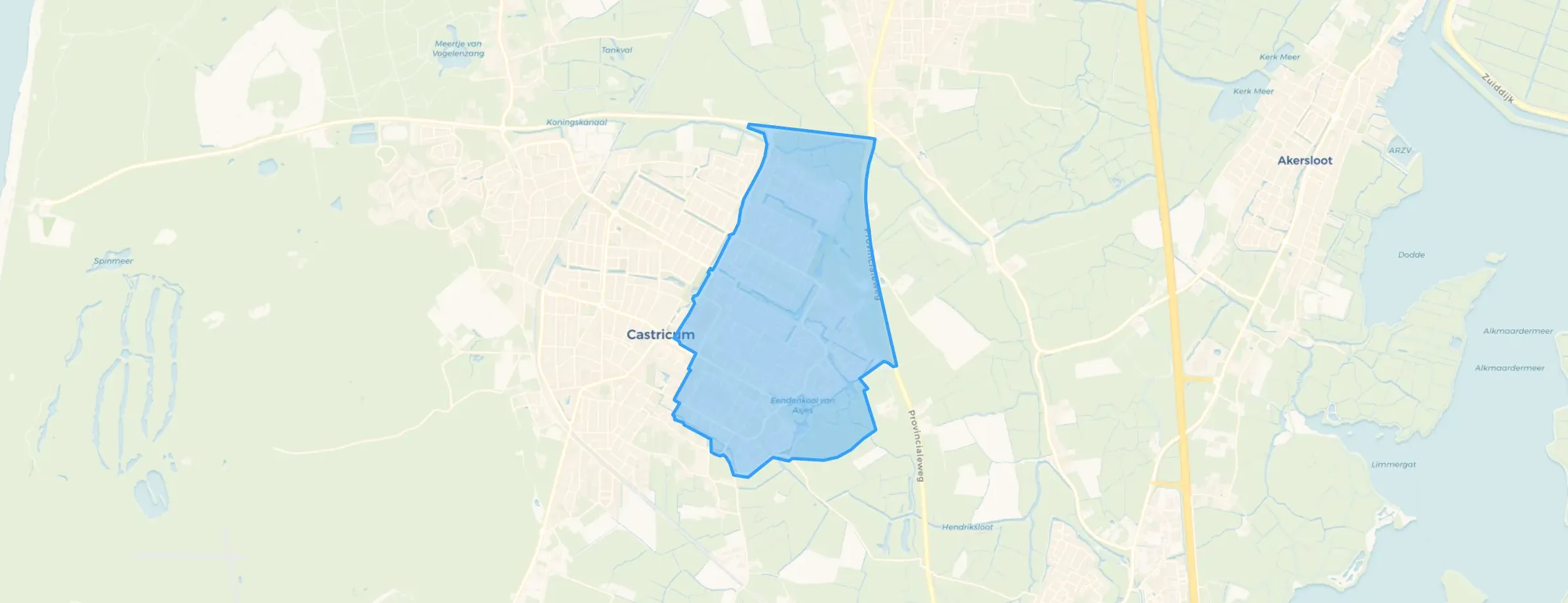 Kaart van Castricum-Oost