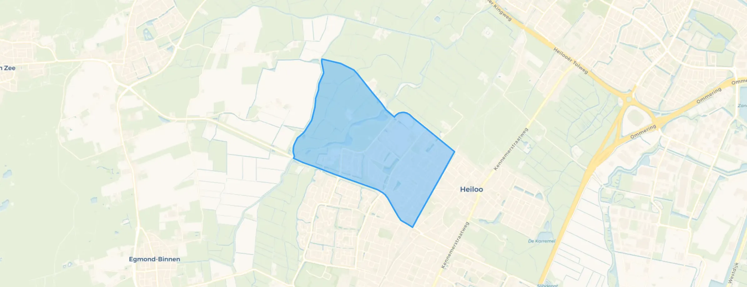 Kaart van Heiloo Noord-West