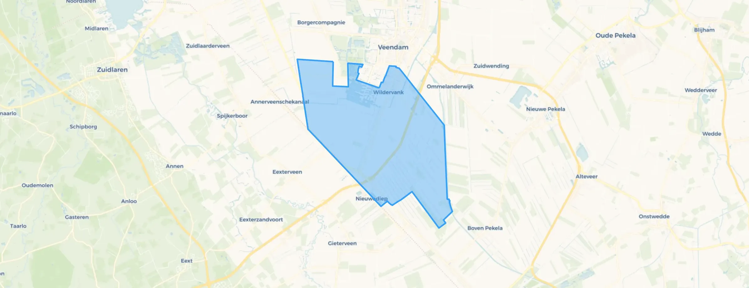 Kaart van Wildervank