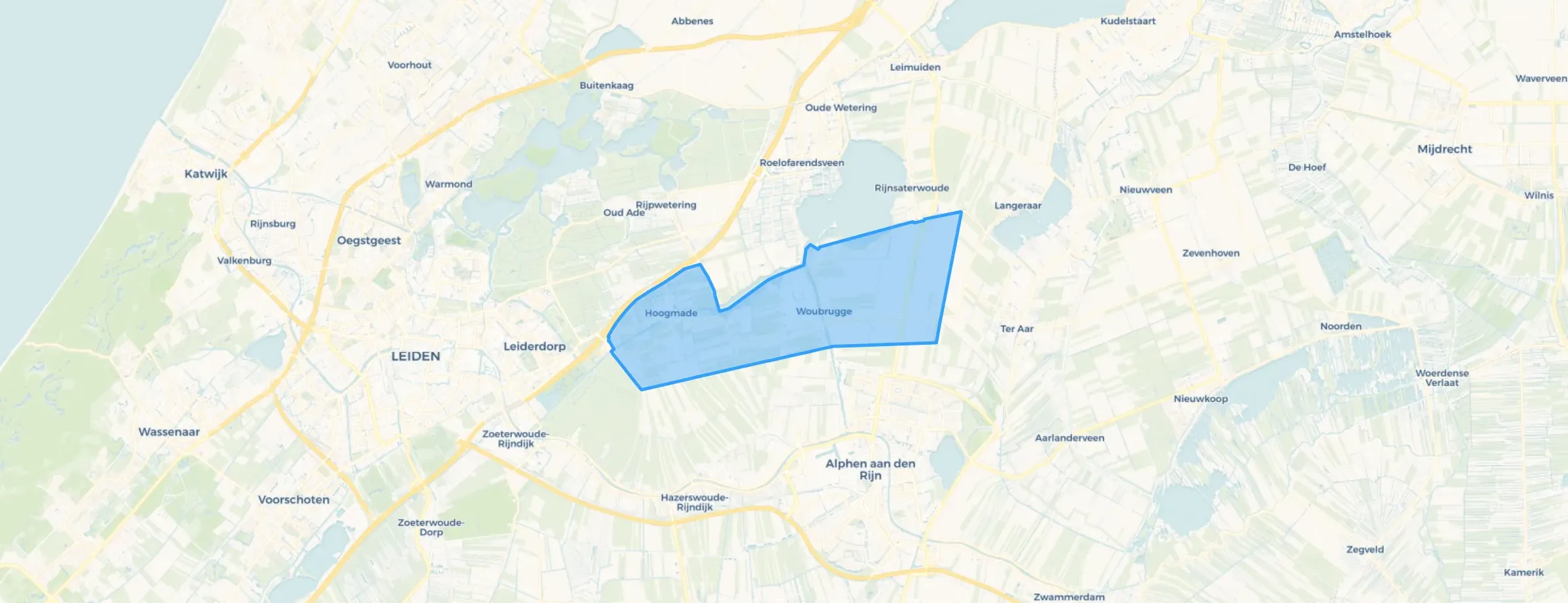 Kaart van Woubrugge
