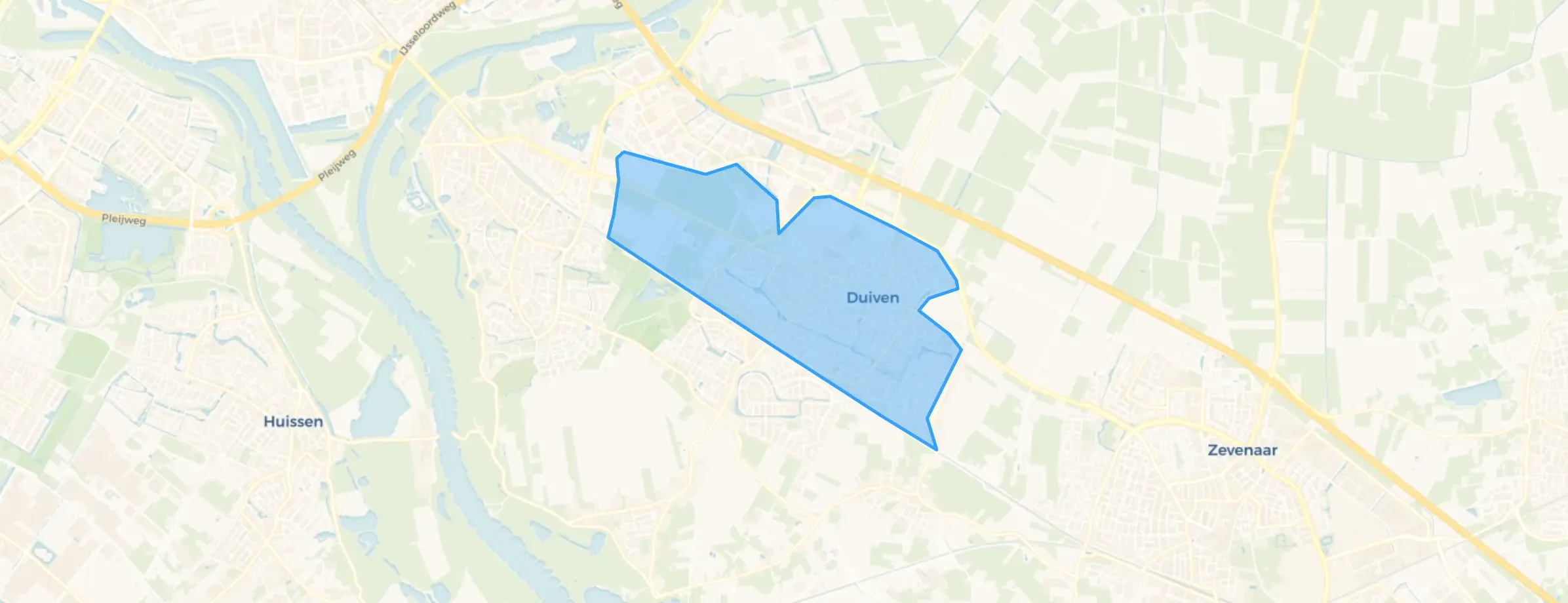 Kaart van Duiven-Noord