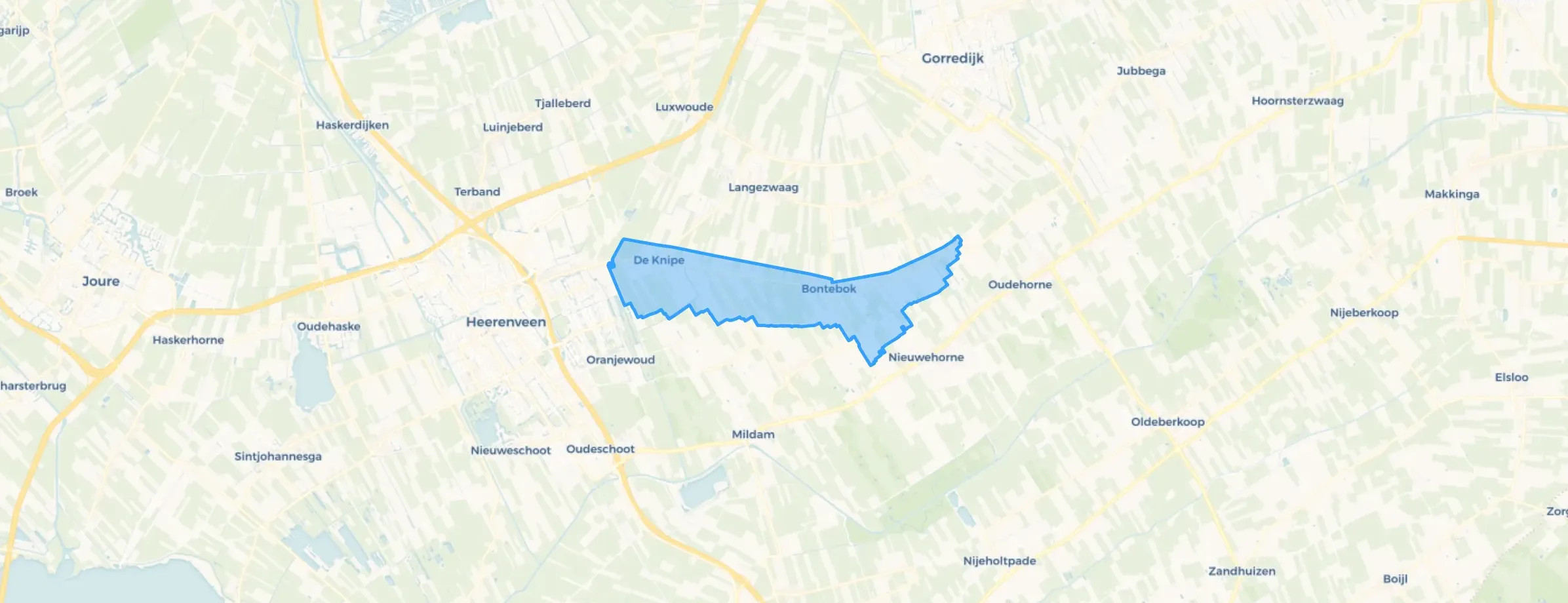Kaart van Hoornsterzwaag