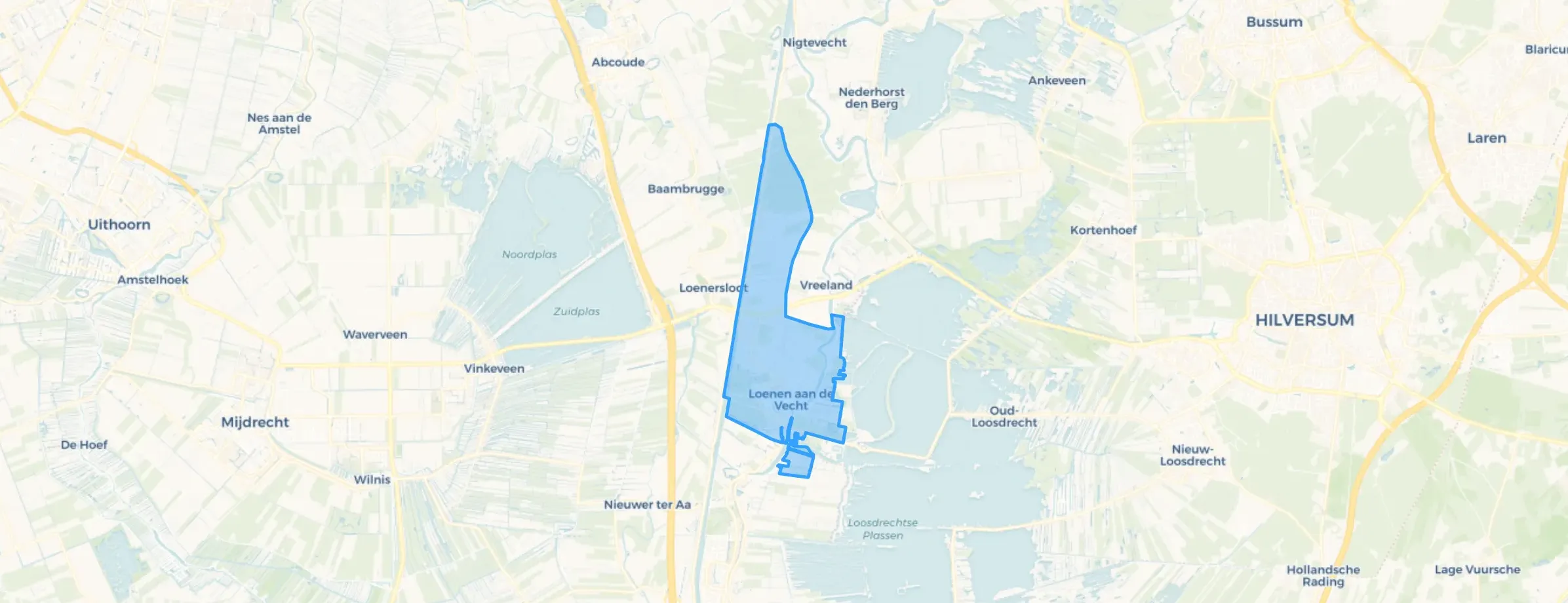 Kaart van Loenen aan de Vecht