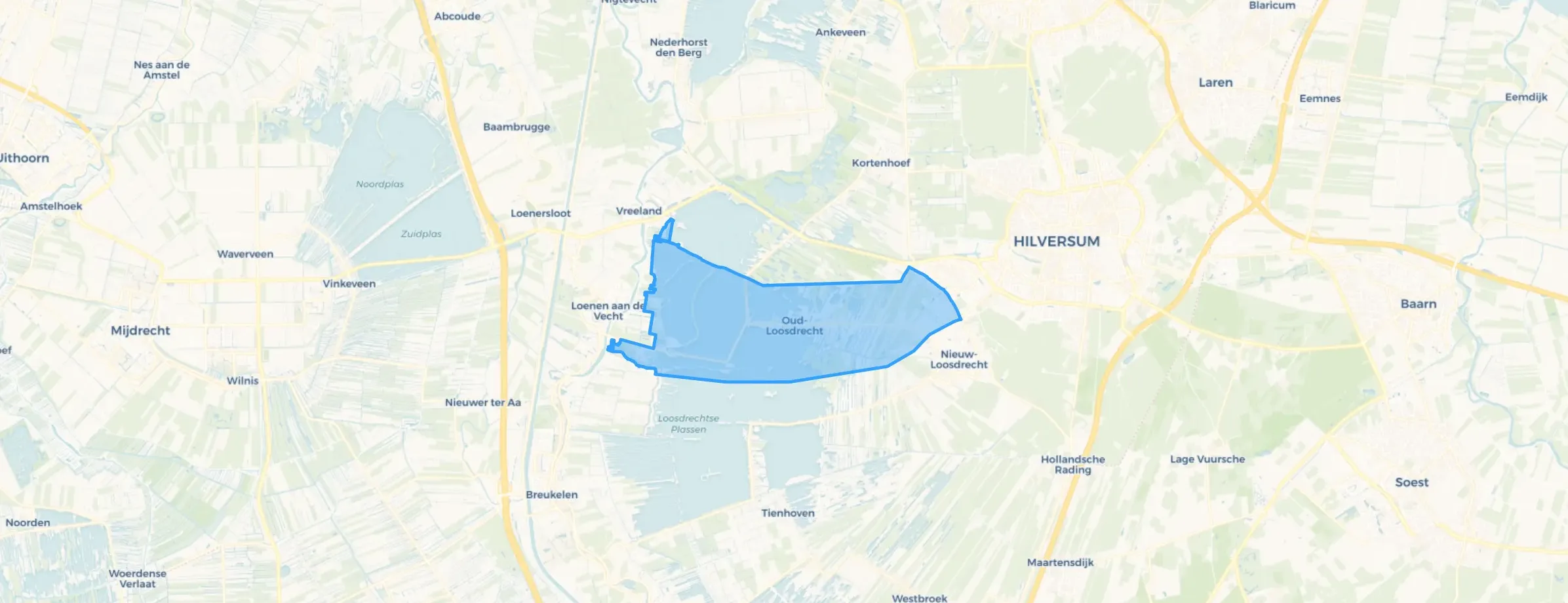 Kaart van Loosdrecht