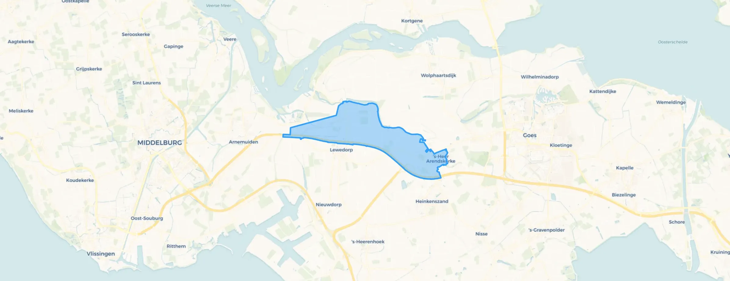 Kaart van ’s-Heer-Arendskerke