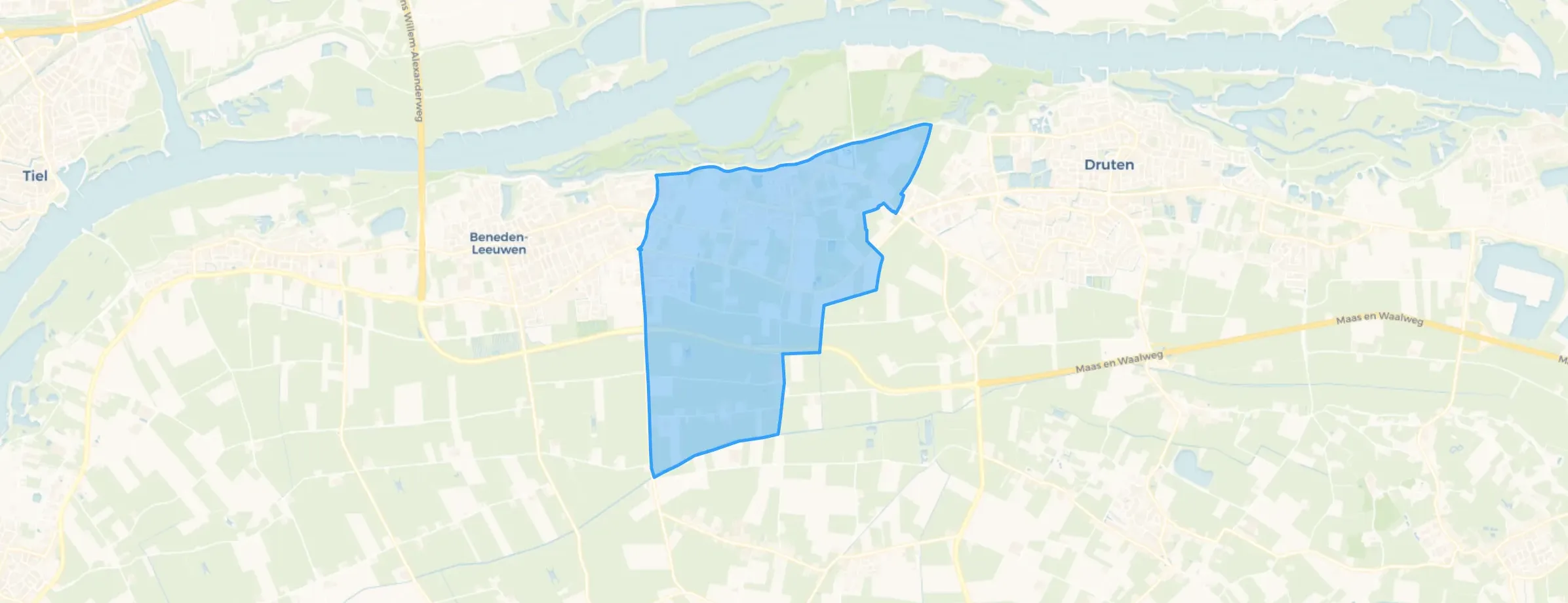 Kaart van Boven-Leeuwen