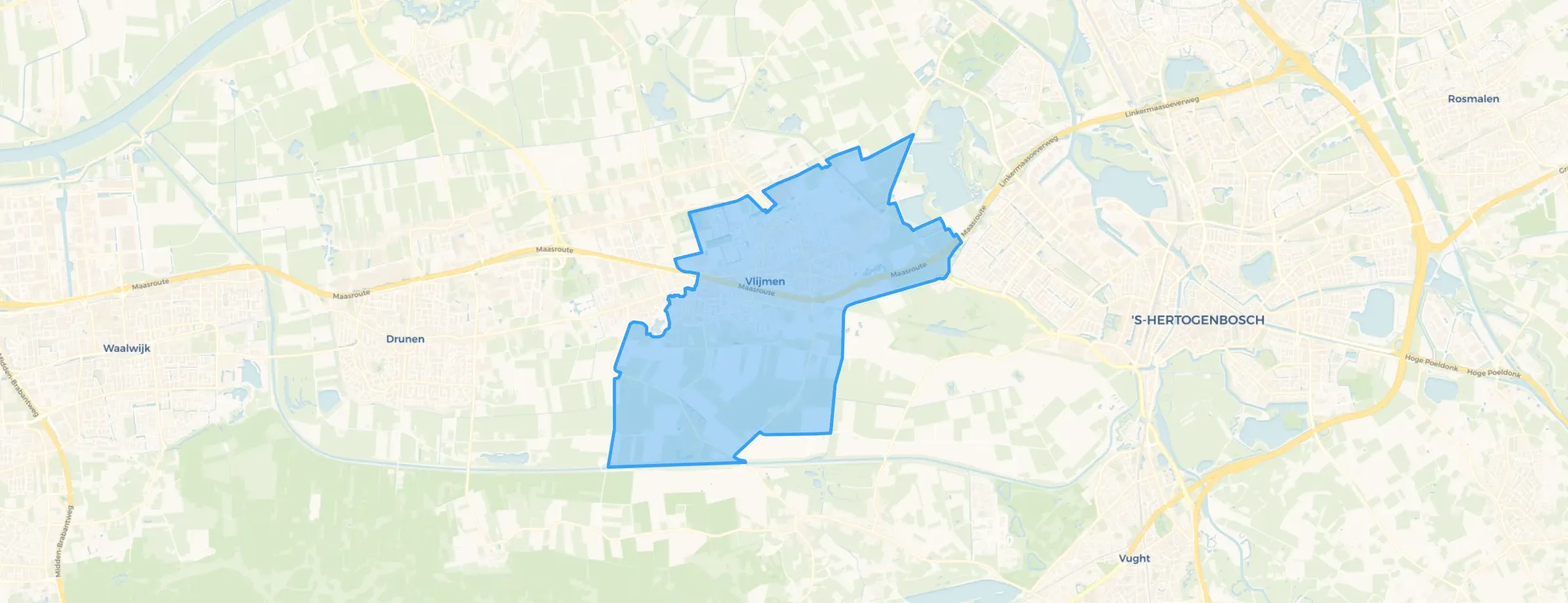 Kaart van Vlijmen