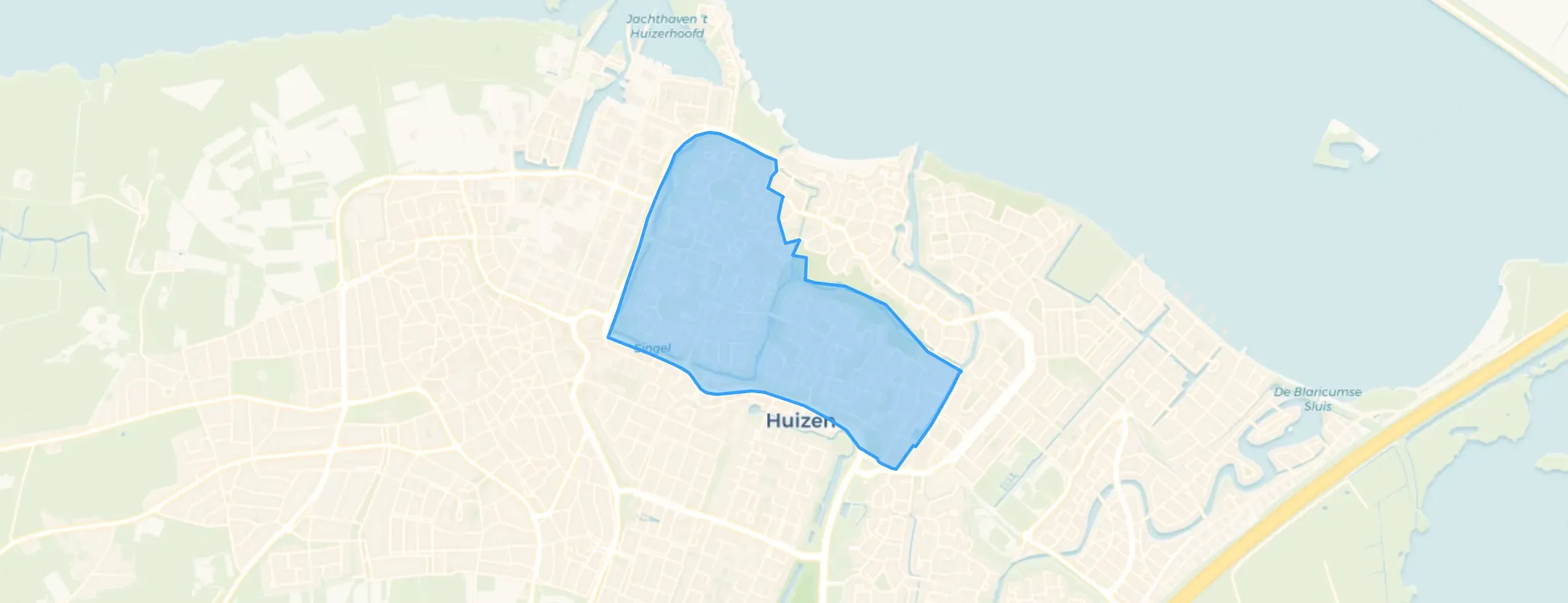 Kaart van Huizermaat West en Zuid