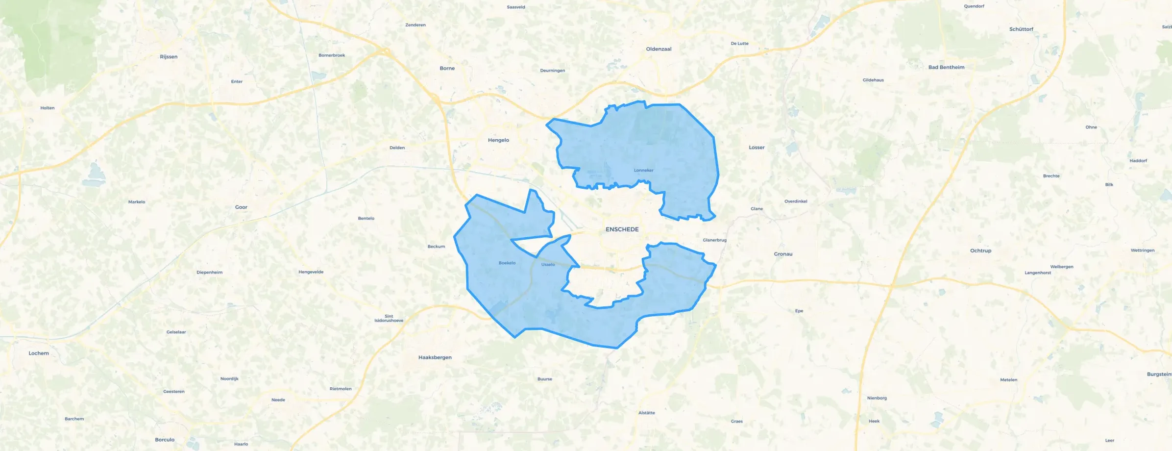 Landelijk gebied en kernen in Enschede