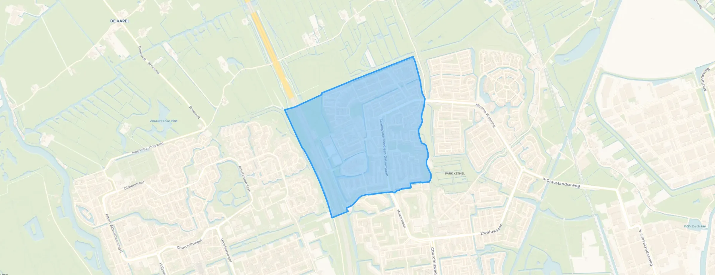 Kaart van Woudhoek