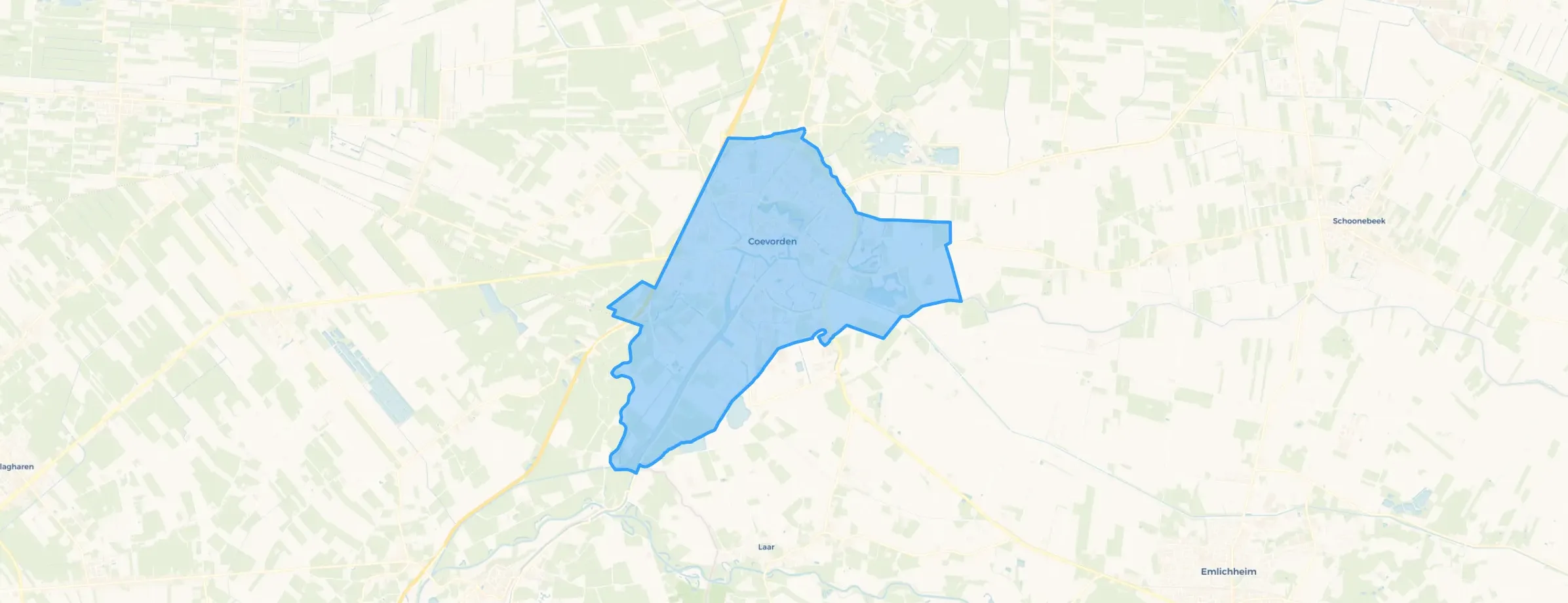 Kaart van Coevorden