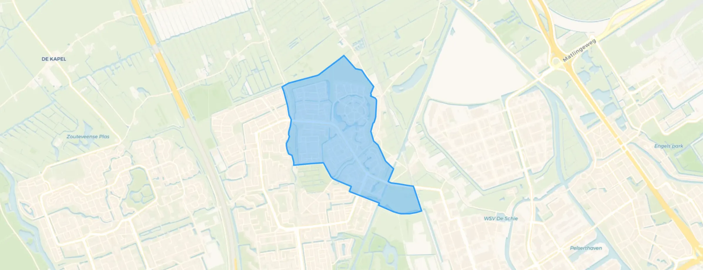 Kaart van Spaland en Sveaparken