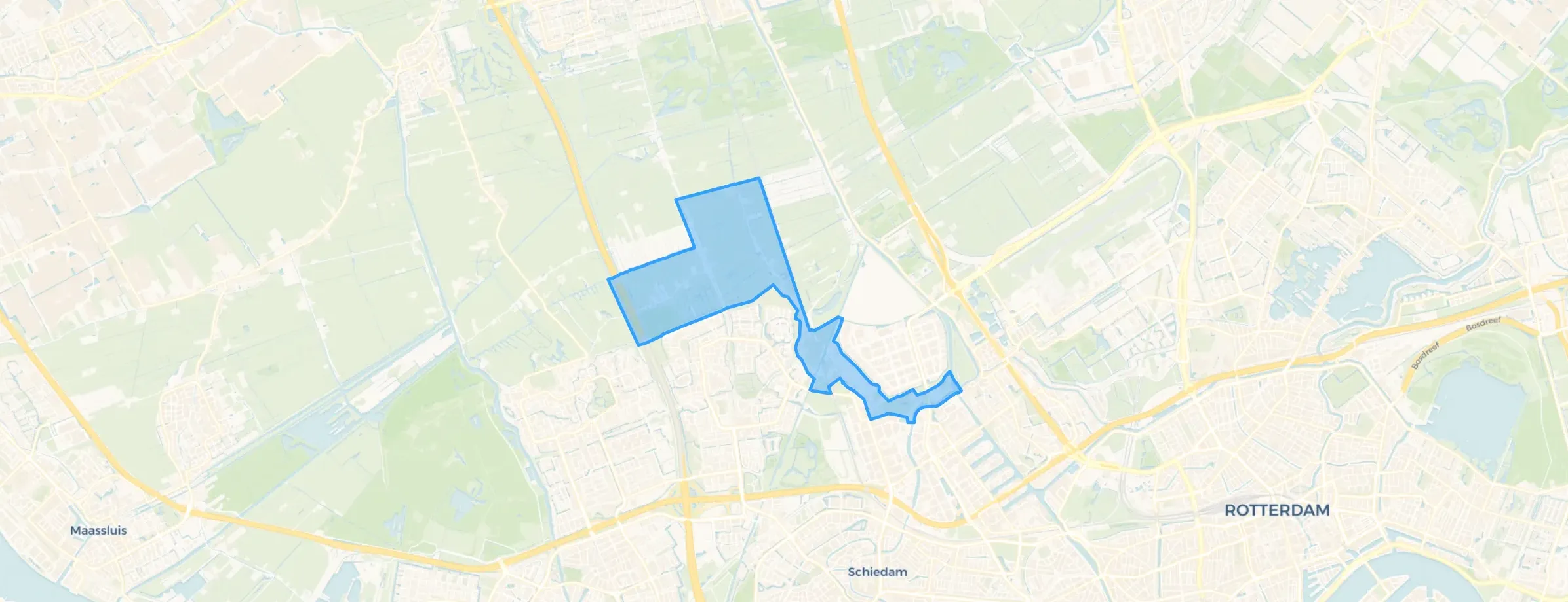 Kaart van Polderbuitengebied