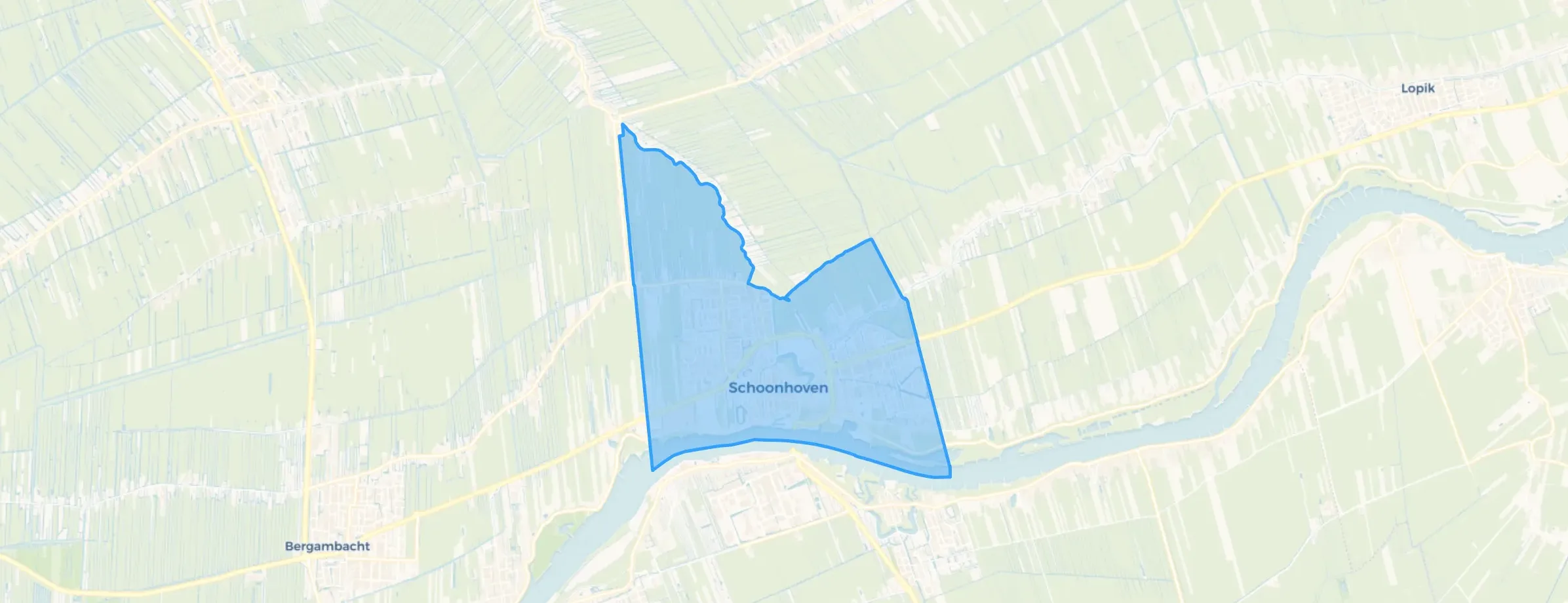 Kaart van Schoonhoven