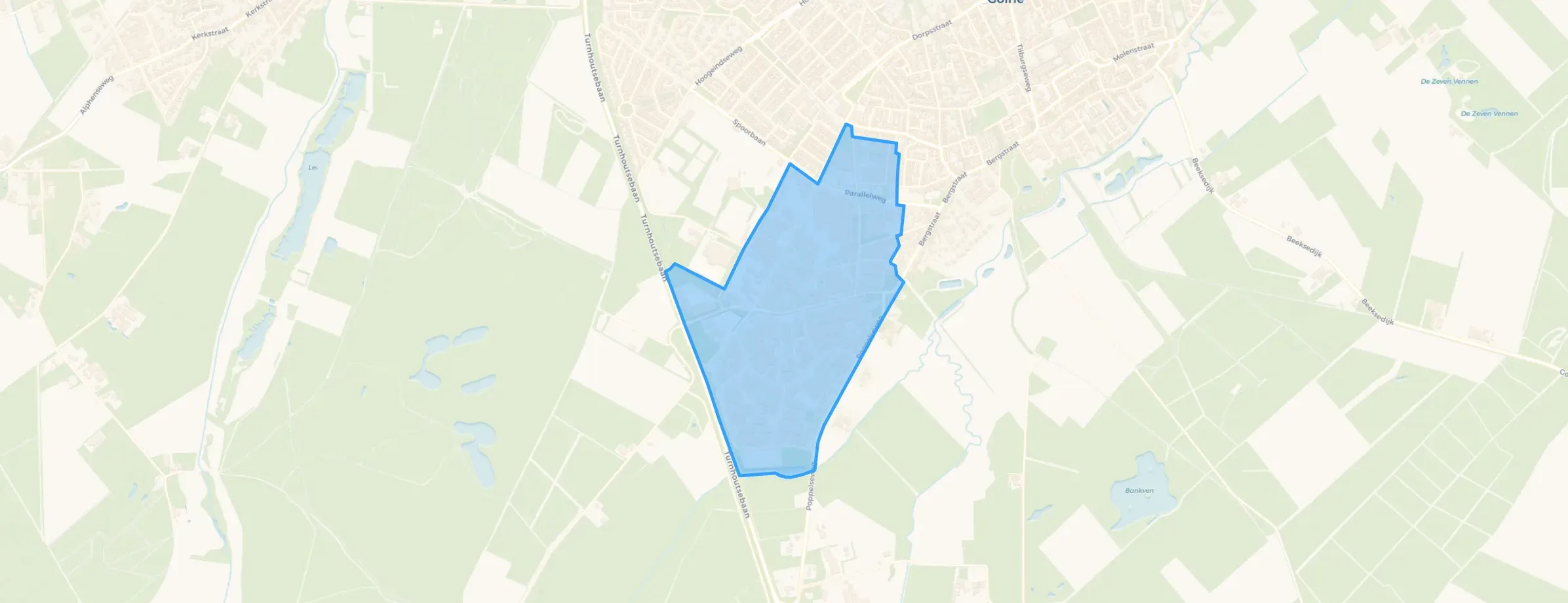 Kaart van Bedrijventerrein Tijvoort