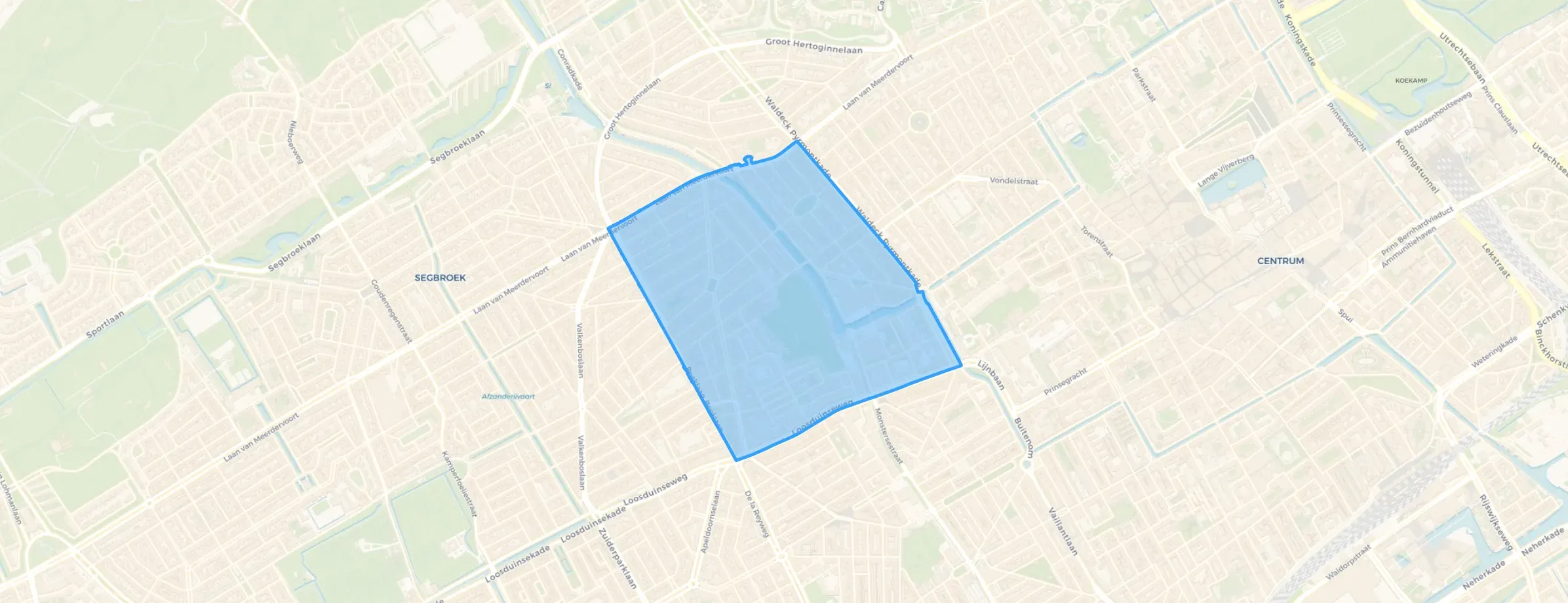 Kaart van Regentessekwartier