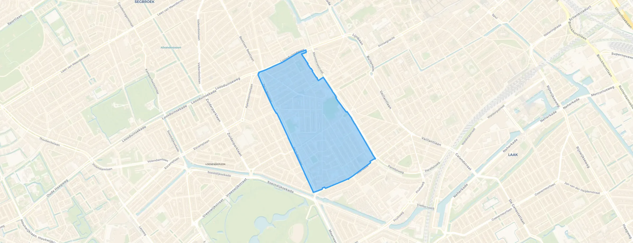 Kaart van Transvaalkwartier
