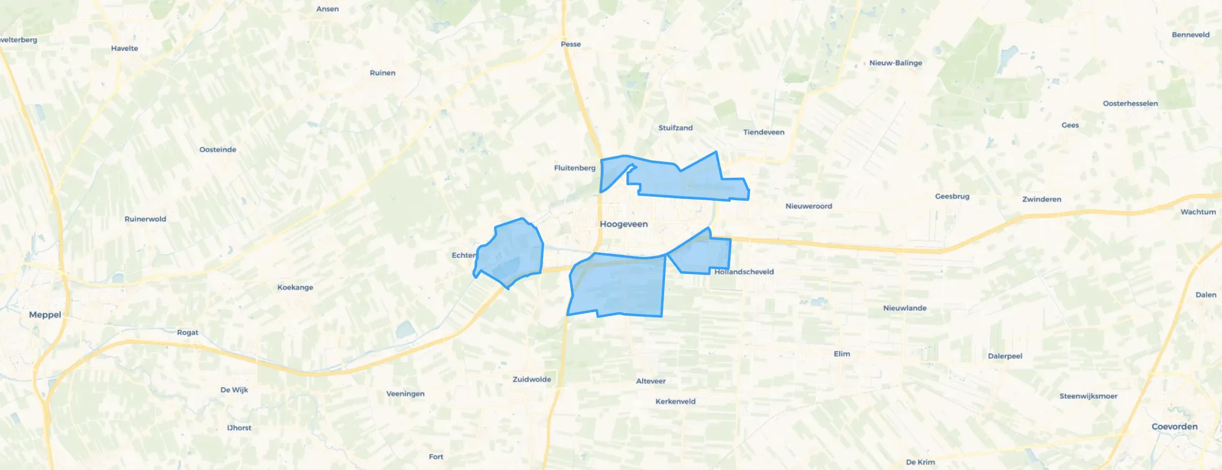 Industrie- en verspreide gebieden in Hoogeveen