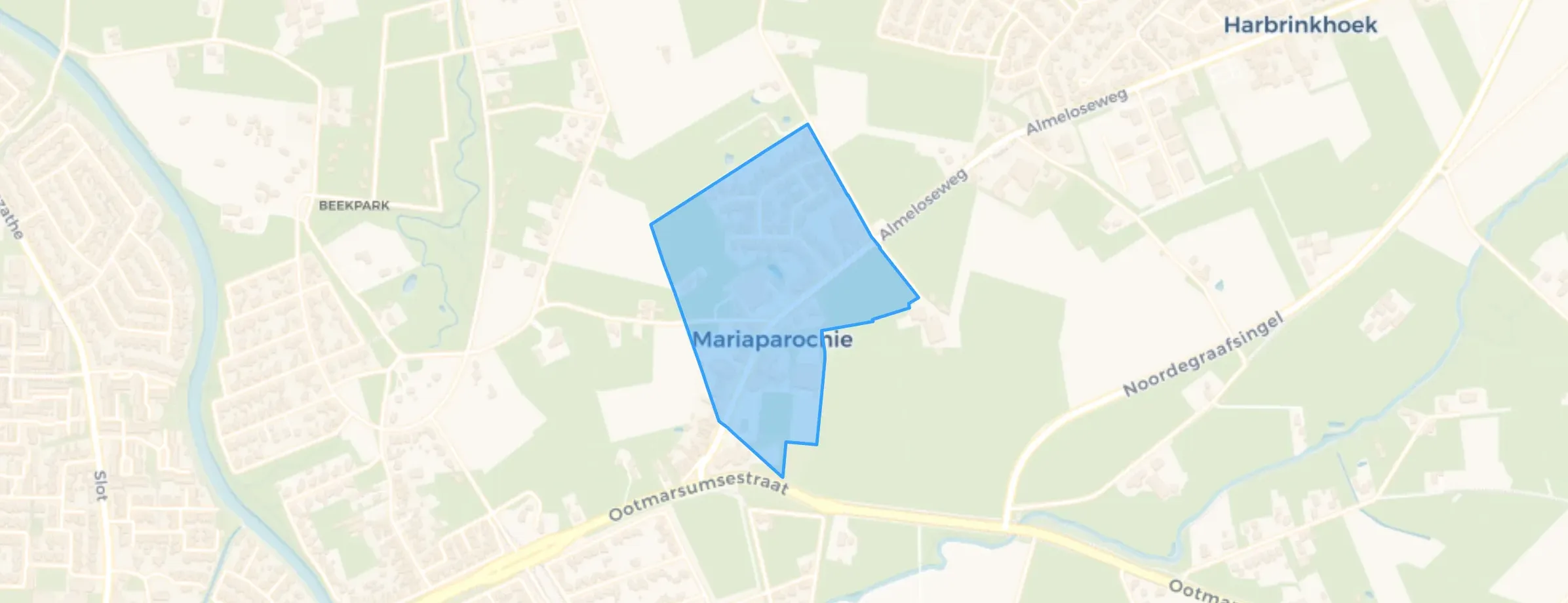 Kaart van Mariaparochie