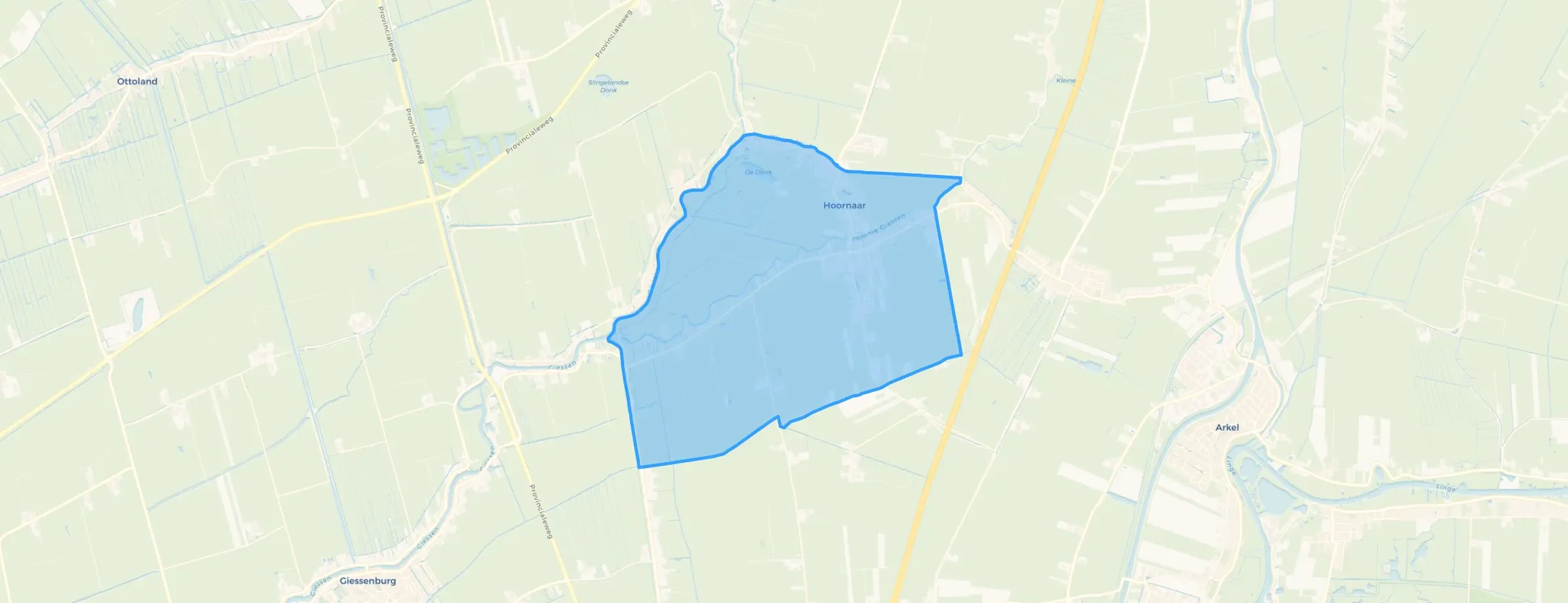 Kaart van Hoornaar