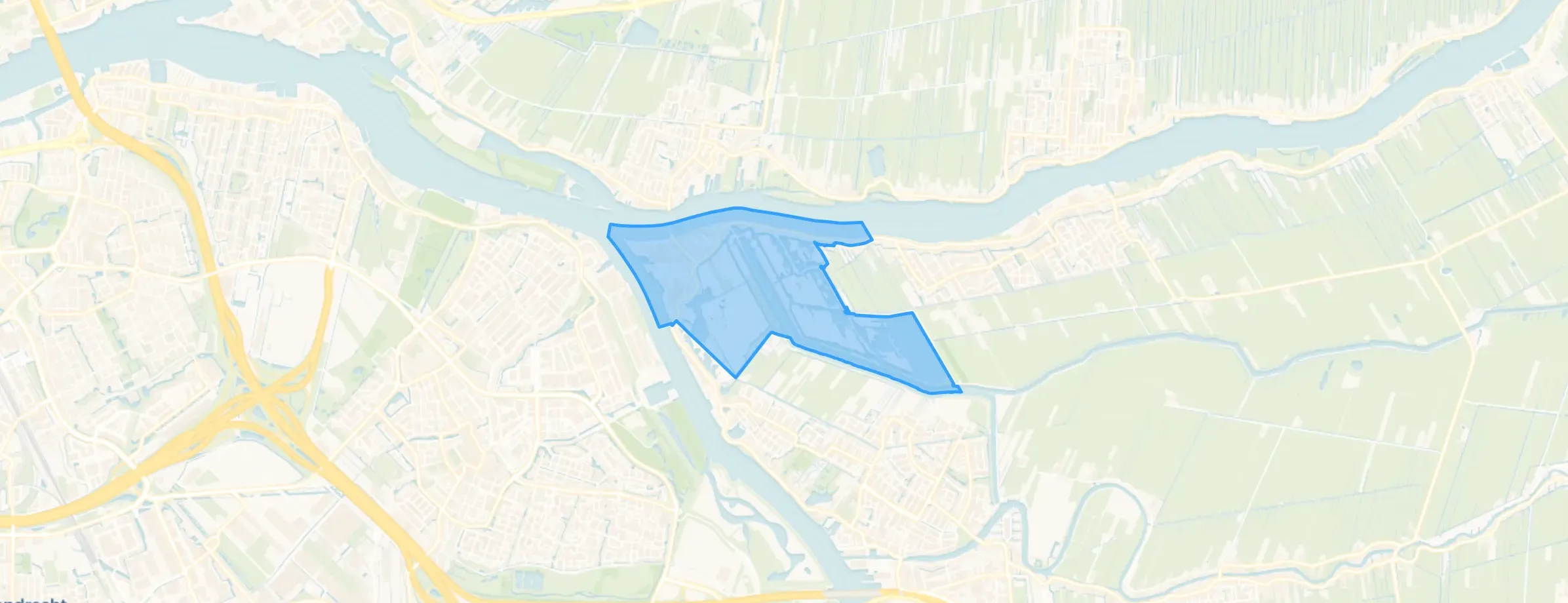 Kaart van Kinderdijk