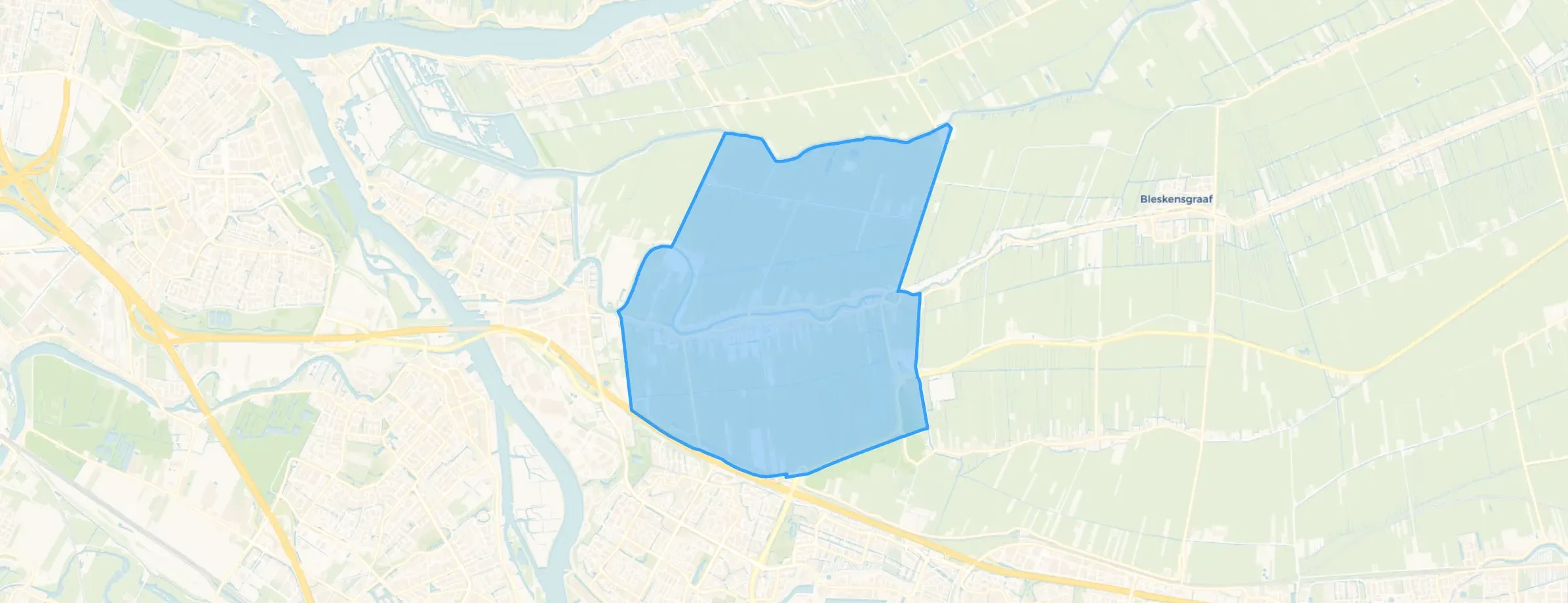 Kaart van Oud-Alblas