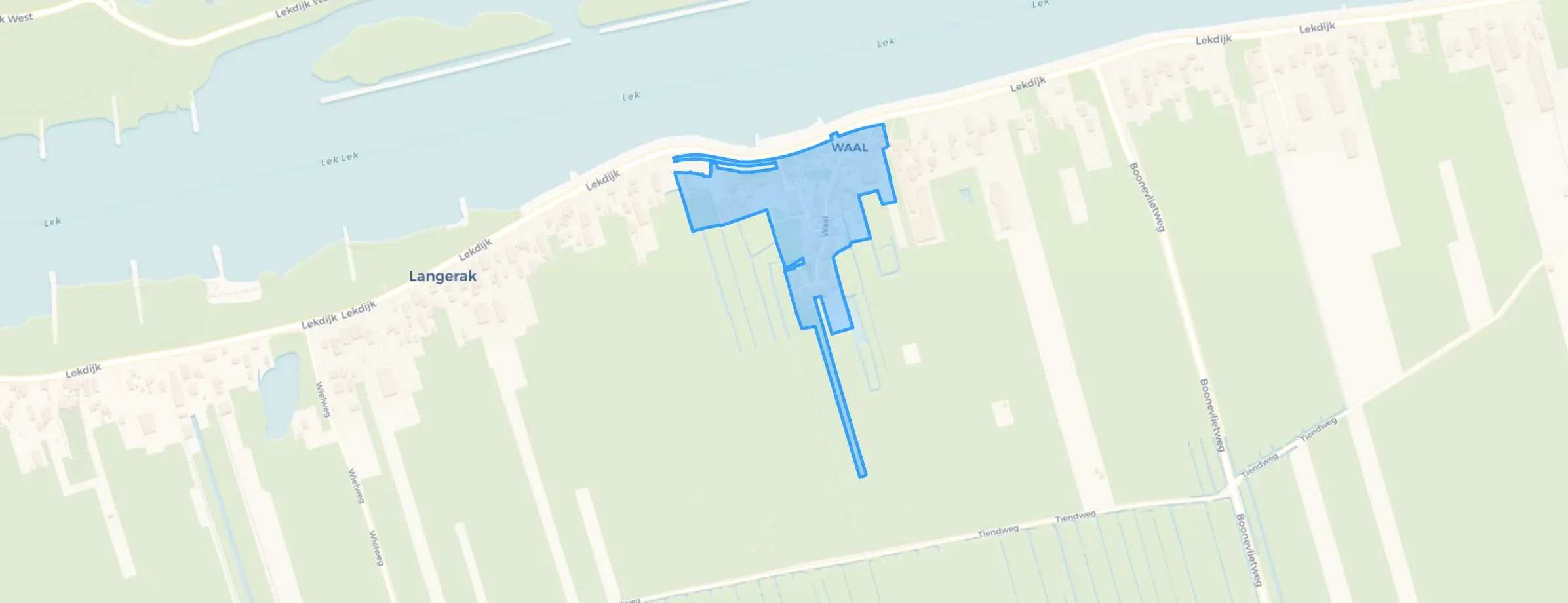 Kaart van Waal