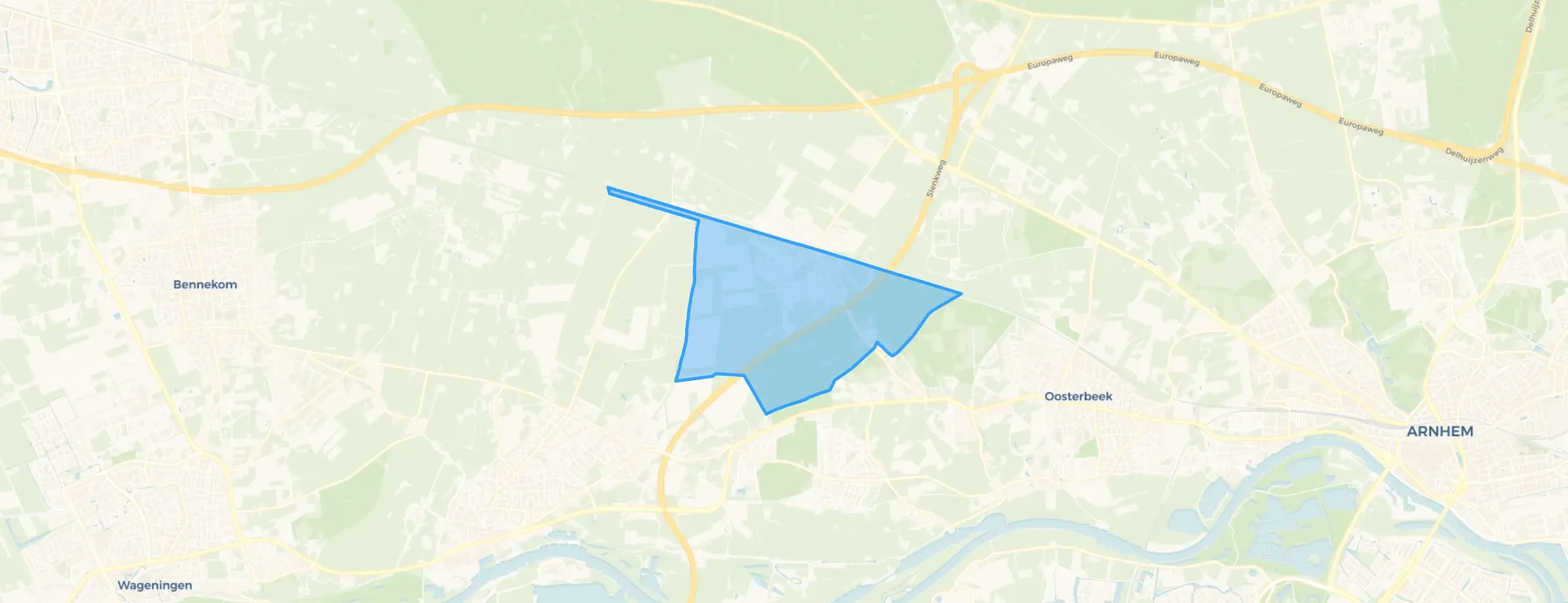 Wolfheze ten zuiden van het spoor