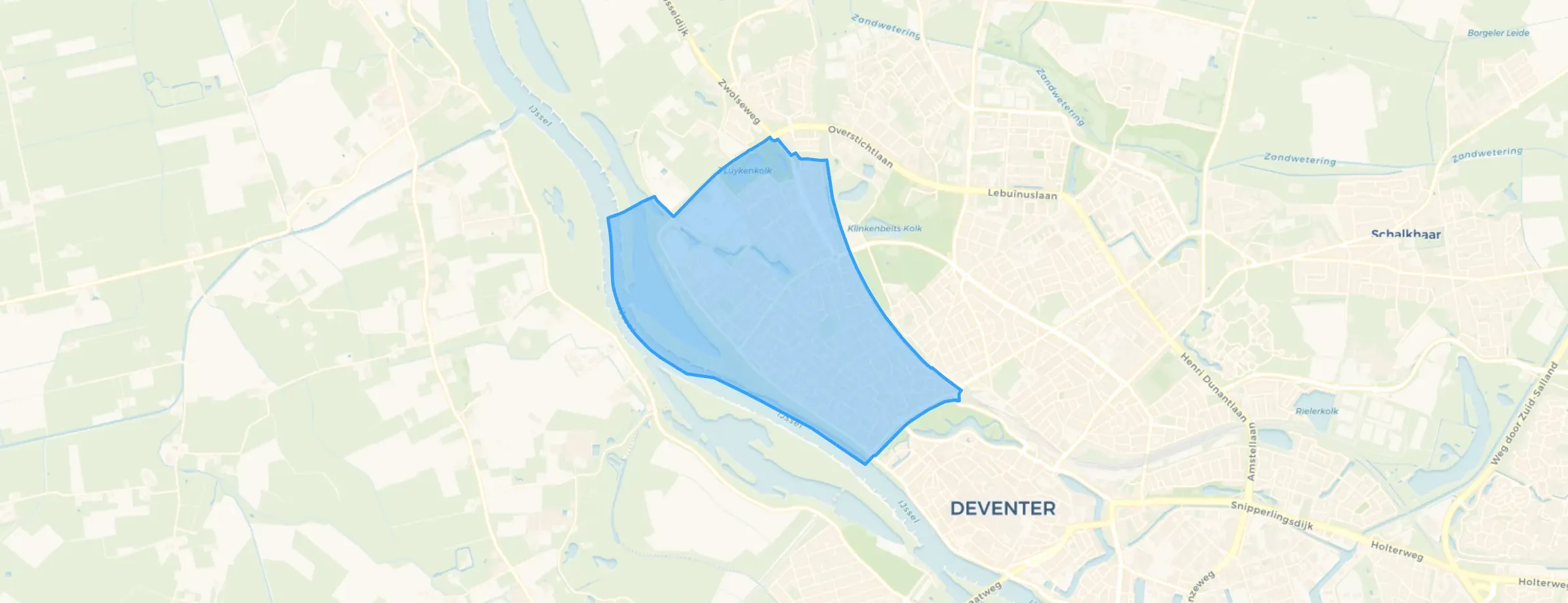 Kaart van Zandweerd