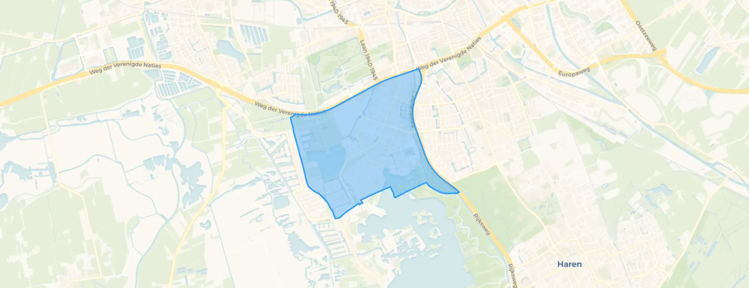 Kaart van Zuidwest