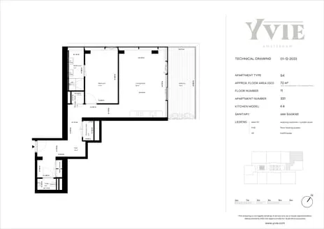 Appartement te huur: Bercylaan 331, Overhoeks Amsterdam