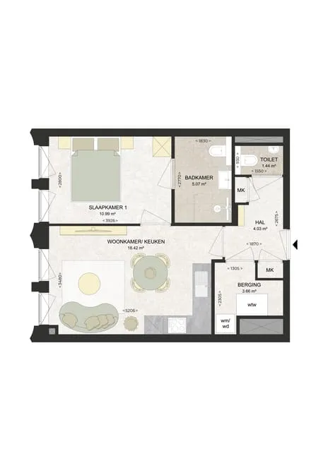 Appartement te huur: Kennedylaan 234, Romolenpolder-oost Haarlem