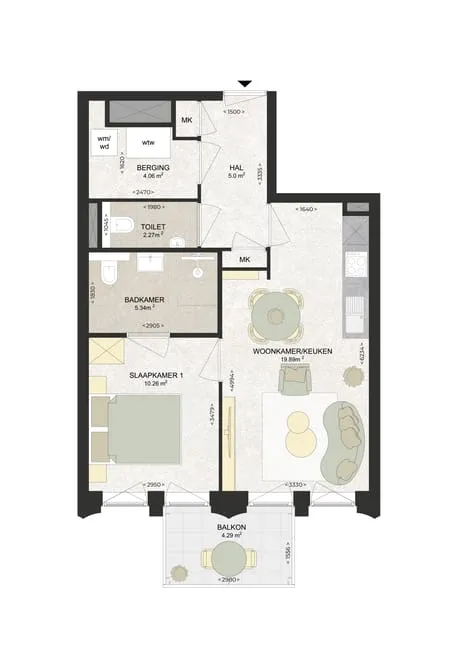 Appartement te huur: Kennedylaan 262, Romolenpolder-oost Haarlem