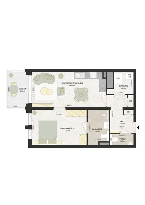 Appartement te huur: Kennedylaan 280, Romolenpolder-oost Haarlem