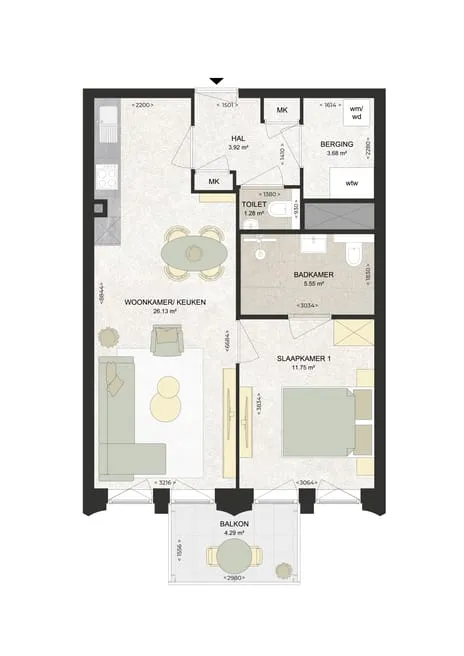Appartement te huur: Kennedylaan 308, Romolenpolder-oost Haarlem