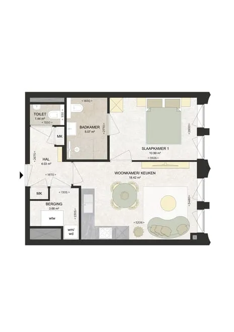 Appartement te huur: Kennedylaan 338, Romolenpolder-oost Haarlem