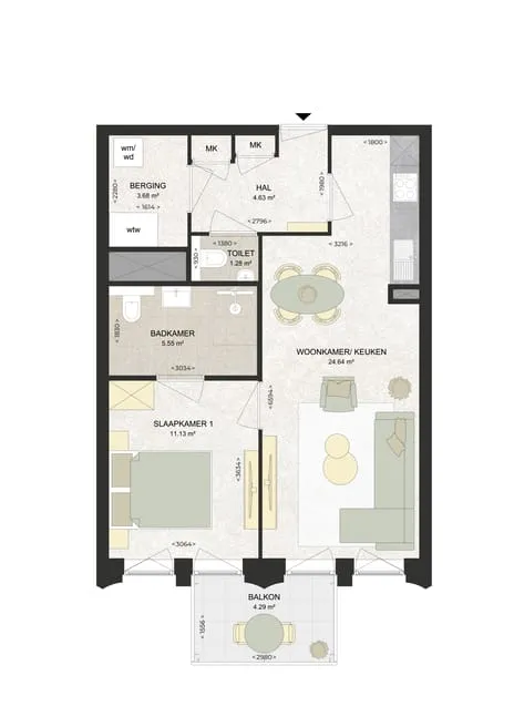 Appartement te huur: Kennedylaan 364, Romolenpolder-oost Haarlem