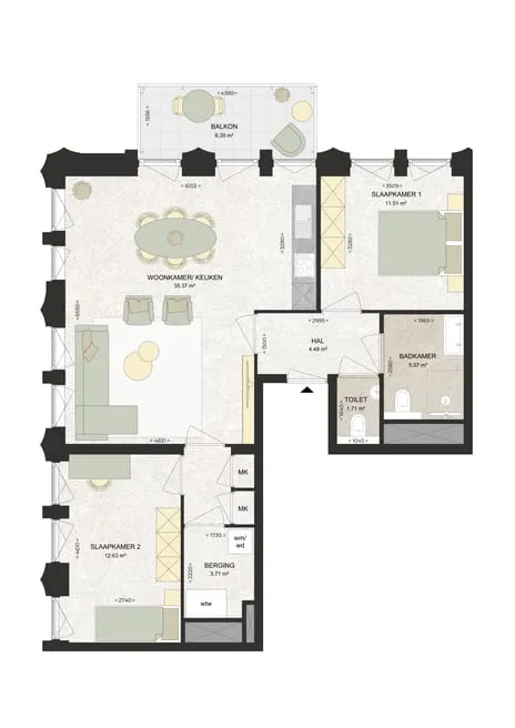 Appartement te huur: Kennedylaan 398, Romolenpolder-oost Haarlem
