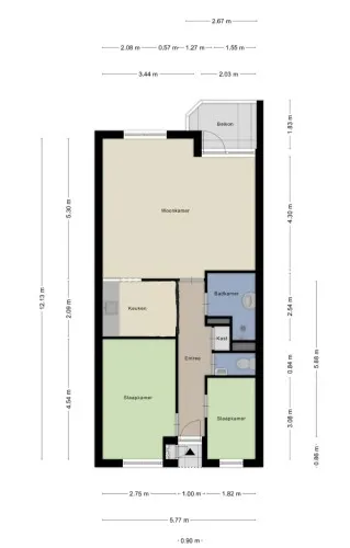 Appartement te koop: Korenbloem 43, Risdam-Noord - Buurt 21 03 Zwaag