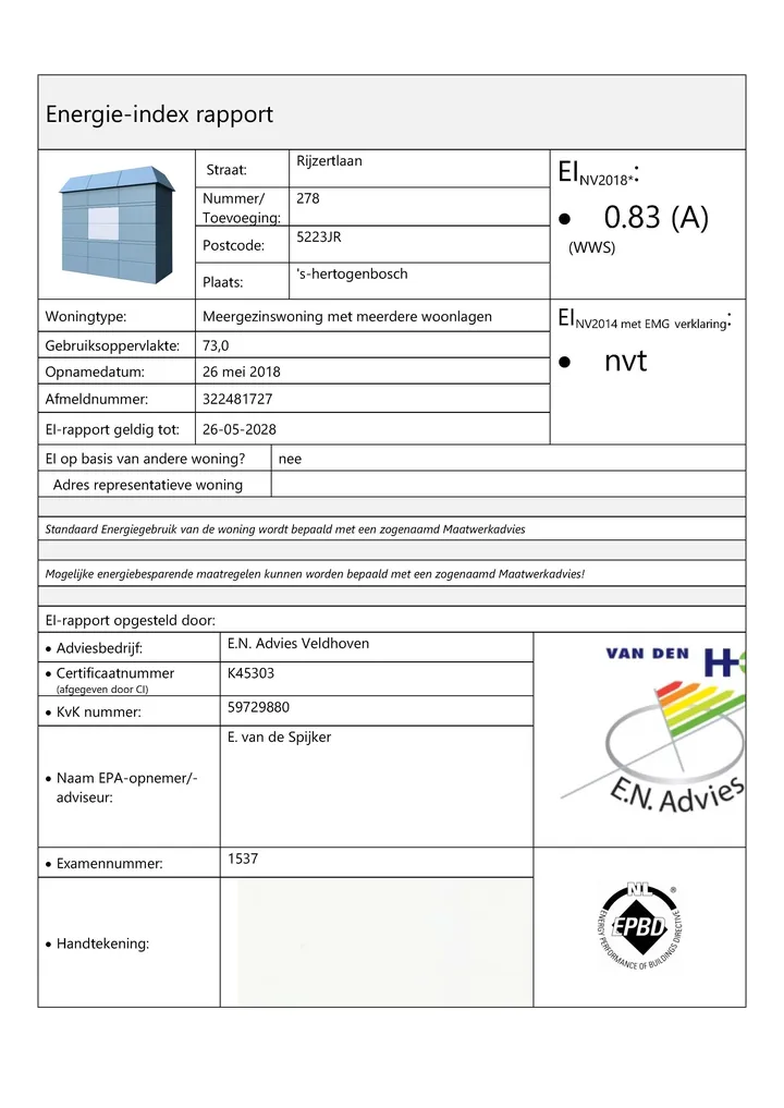 Appartement te huur: Rijzertlaan 278, De Schutskamp 'S-Hertogenbosch