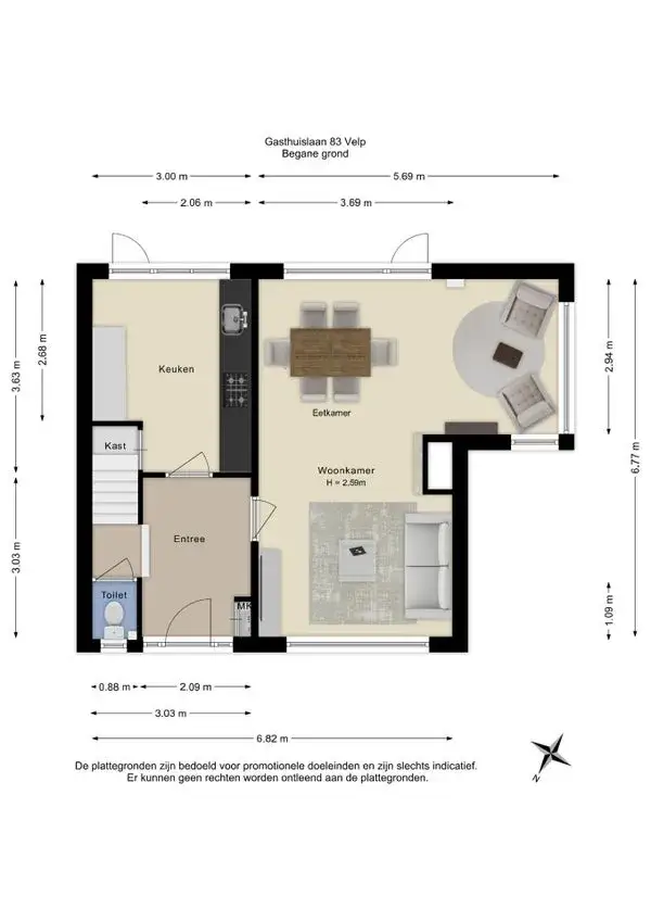 Hoekwoning te koop: Gasthuislaan 83, Velp-Zuid beneden spoorlijn Velp
