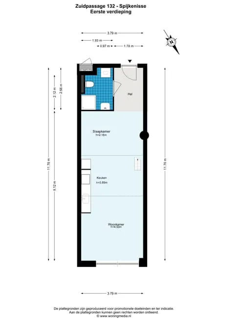 Studio te koop: Zuidpassage 132, Centrum-Oost Spijkenisse