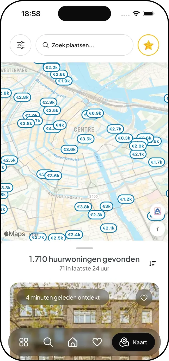Woningen op de kaart